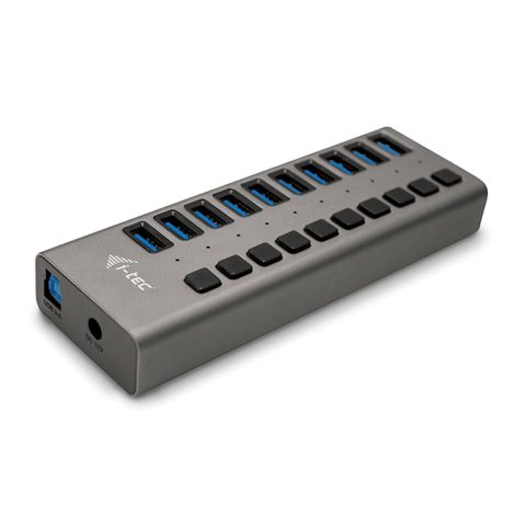 I-tec U3CHARGEHUB10 PDA/mobīlo telefonu lādētājs Universāls Pelēks AC Ātrā uzl…
