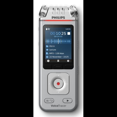 Philips DVT4115 Digital Voice Tracer Flash card Chrome