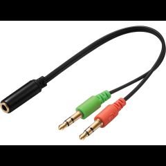 Sandberg 508-67 audio kabelis 2 x 3.5mm 3.5mm Melns