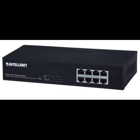 Intellinet 560764 tīkla pārslēgs Fast Ethernet (10/100) Power over Ethernet (PoE) M…