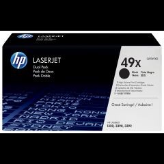 Hewlett Packard (HP) HP 49X tonera kārtridžs 2 pcs Oriģināls Melns