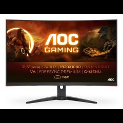 AOC G2 C32G2ZE/BK monitori 80 cm (31.5") 1920 x 1080 pikseļi Full HD LED Mel…
