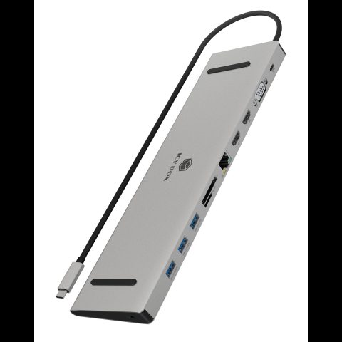Icy Box IB-DK2106a-CPD Проводная USB 3.2 Gen 1 (3.1 Gen 1) Type-C Антрацит