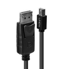 Lindy 41646 DisplayPort kabelis 2 m Mini DisplayPort Melns