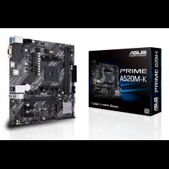Asus PRIME A520M-K AMD A520 Ligzda AM4 mikro ATX