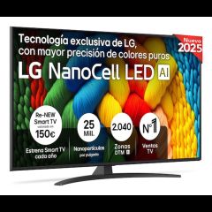 LG NanoCell AI 55NANO81A6A 139.7 cm (55") 4K Ultra HD Smart TV Wi-Fi Black
