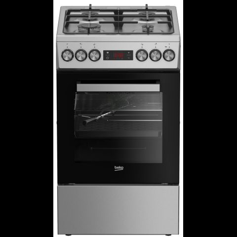 Beko FSMT52336DXDT Brīvi stāvoša plīts Elektrisks Gāzes Nerūsējošs tērauds