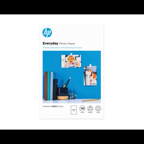 Hewlett Packard (HP) HP Everyday Photo Paper Glossy 200 g/m2 10 x 15 cm (101 x 152 mm) 100 sh…