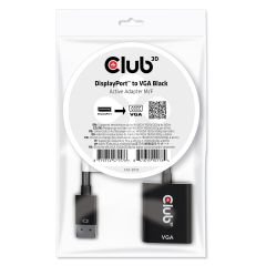 Club 3D CLUB3D DisplayPort™ to VGA Black Active Adapter M/F
