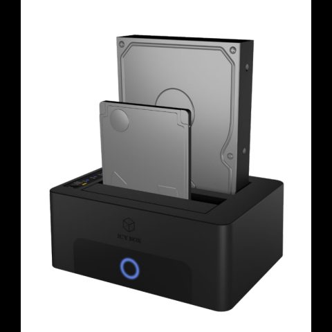 Icy Box IB-1232CL-U3 USB 3.2 Gen 1 (3.1 Gen 1) Type-A Melns