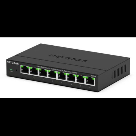 Netgear MS308E Nepārvaldīts 2.5G Ethernet (100/1000/2500) Melns