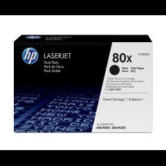 Hewlett Packard (HP) HP 80X 2-pack High Yield Black Original LaserJet Toner Cartridges