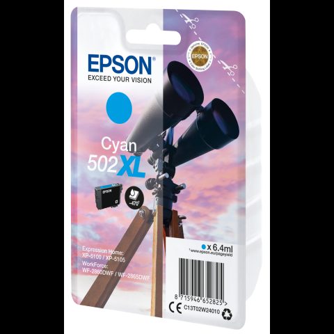 Epson 502XL tintes kārtridžs 1 pcs Oriģināls High (L) Yield Tirkīzzils