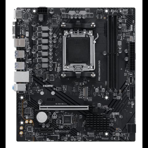 MSI PRO A620AM-B EVO mātes plate AMD A620A AM5 pieslēgvieta mikro ATX