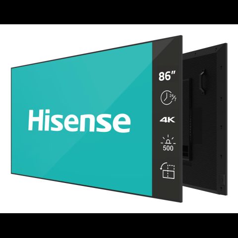 Hisense 86” 4K IPS UHD Digital Signage Display - 24/7 Operation Digitāls A-tipa…