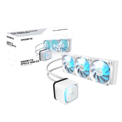 Gigabyte EAGLE 360 ICE Procesors Universāls šķidruma dzesētājs 12 cm Balts 4 pcs