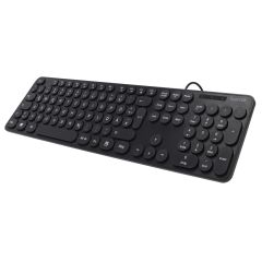 Hama KC-500 tastatūra Birojs USB QWERTZ Vācu Melns