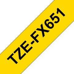 Brother TZE-FX651 этикеточная лента Черный на жёлтом TZ