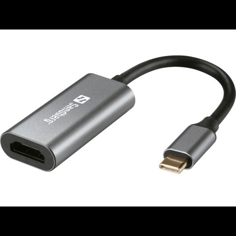Sandberg 136-12 video kabeļu aksesuārs USB Veids-C HDMI Alumīnijs