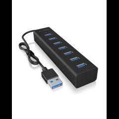 Icy Box IB-HUB1700-U3 USB 3.2 Gen 1 (3.1 Gen 1) Type-A 5000 Mbit/s Black