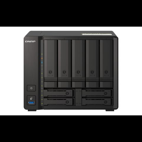 QNAP TS-H973AX NAS Tower Ryzen Embedded V1500B 32 GB DDR4 0 TB QuTS hero Blac…