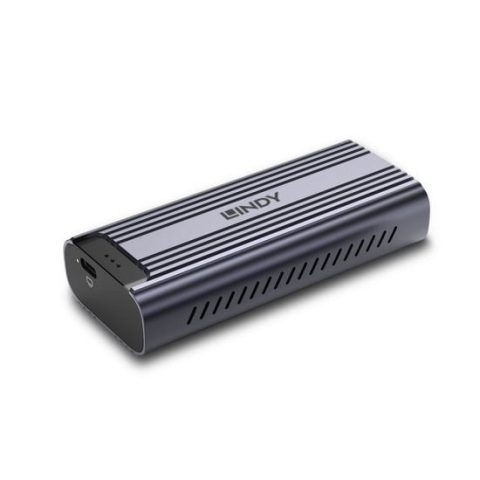 Lindy 43394 cieto disku uzglabāšanas sistēma SSD diska korpuss Pelēks M.2