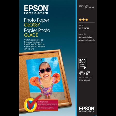 Spausdinimo Popierius - Epson Blizgus Foto Popierius 10x15cm 200g/m² 500…
