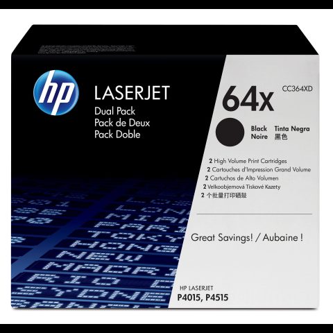 Hewlett Packard (HP) HP 64X 2-pack High Yield Black Original LaserJet Toner Cartridges
