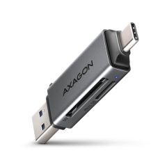 Axagon CRE-DAC USB-C+ USB-A 5 Gbps MINI card reader 2-slot & lun SD/microSD kar…