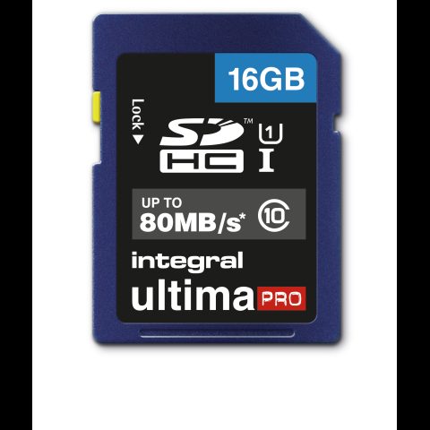Integral 16GB SDHC CL10 UHS 1 U1 80 MB/S