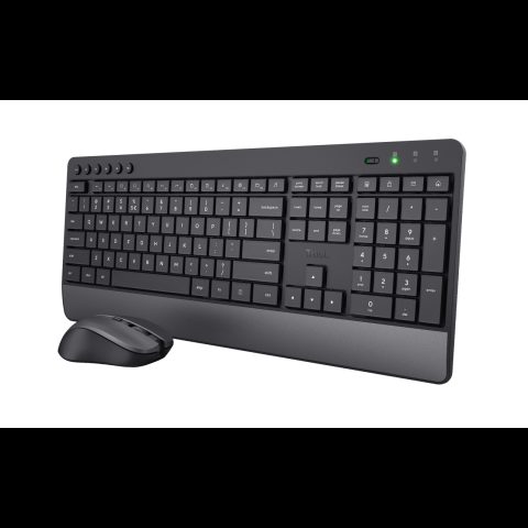 Trust Trezo tastatūra Pele iekļauta Universāls RF Bezvadu QWERTZ Vācu Melns