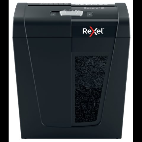 Rexel Secure X8 papīra smalcinātājs Krusteniskā smalcināšana 68 dB Melns