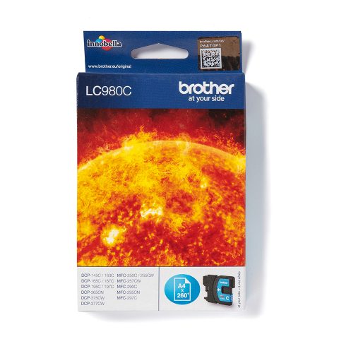 Brother LC980C струйный картридж 1 шт Подлинный Голубой