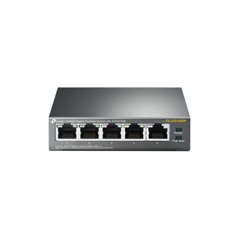 TP-Link TL-SG1005P Неуправляемый Gigabit Ethernet (10/100/1000) Питание по Ether…
