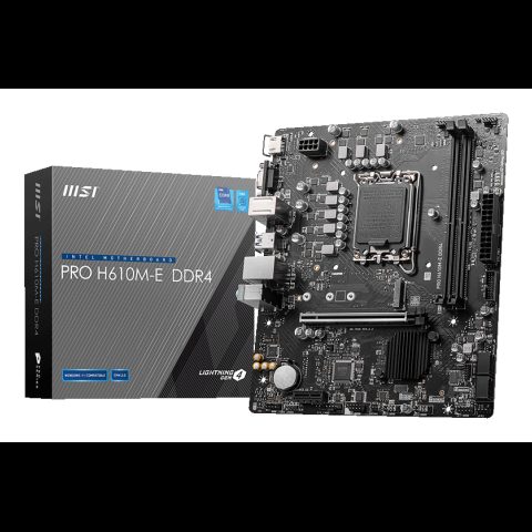 MSI PRO H610M-E DDR4 mātes plate Intel H610 LGA 1700 mikro ATX