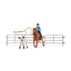 Schleich Cowgirl Team Roping Fun