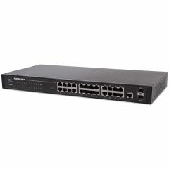 Intellinet 560917 tīkla pārslēgs Vadīts Gigabit Ethernet (10/100/1000) 1U Melns