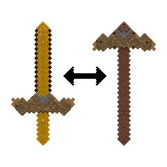 Mattel Minecraft Click & Switch Sword & Pick-Axe