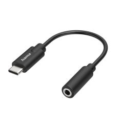 Hama 00300094 audio kabelis 3.5mm USB Veids-C Melns