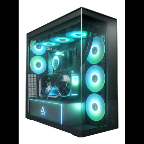 Arctic Xtender VG Black (Mirror Glass) Midi Tower Melns