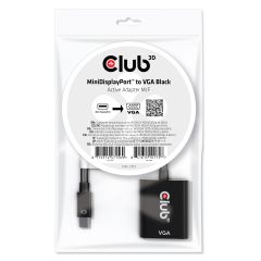 Club 3D CLUB3D MiniDisplayPort™ to VGA Black Active Adapter M/F