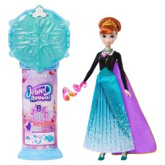 Mattel Disney Frozen Jewel Reveal Anna Fashion Doll w/ 8 Surprises Including Ge…