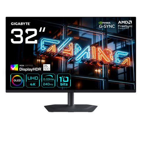 Gigabyte MO32U24 monitori 80 cm (31.5") 3840 x 2160 pikseļi 4K Ultra HD QD-OLED M…