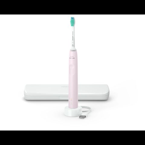 Philips 3100 series HX3673/11 Sonic electric toothbrush with case - pink