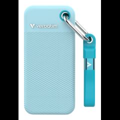 Verbatim Pocket SSD USB 3.2 Gen 2 1TB Polar Blue incl. two rubber sleeves