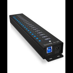 Icy Box 17-Port Hub with USB 3.2 Gen 1 Type-A interface