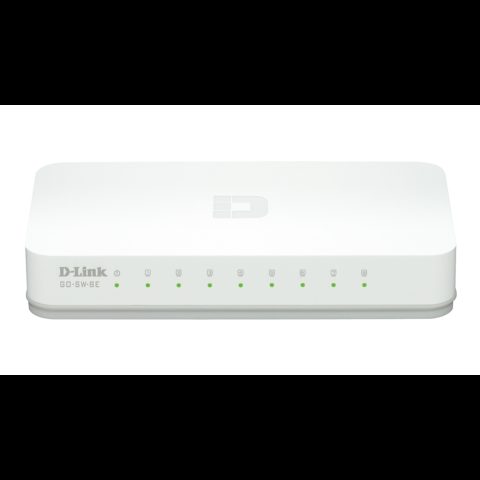 D-Link GO-SW-8E/E сетевой коммутатор Неуправляемый Fast Ethernet (10/100) Белый