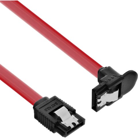 Inline SATA 6Gb/s Cable with latches angled 0.3m