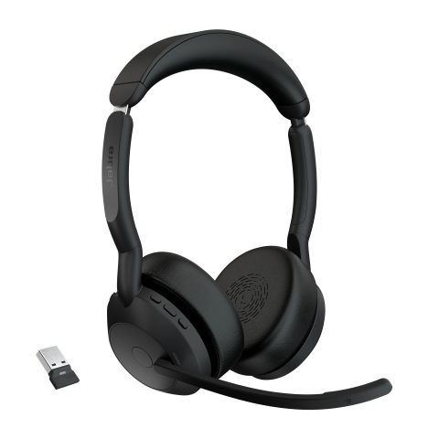 Jabra Evolve2 55 Austiņas Bezvadu Birojs / zvanu centrs USB Veids-C Bluetooth…