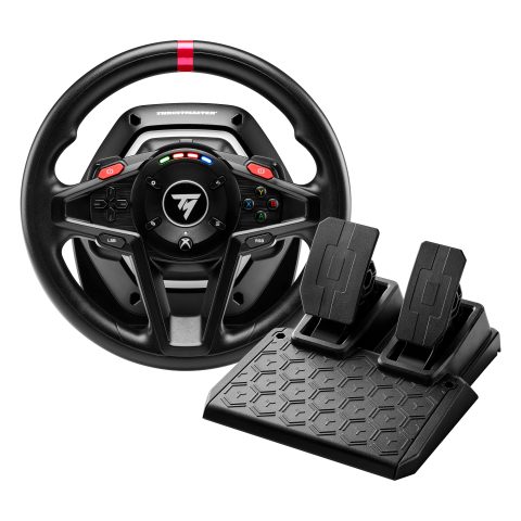 Thrustmaster T128 Черный USB Рулевое колесо+педали Аналоговый/цифровой ПК